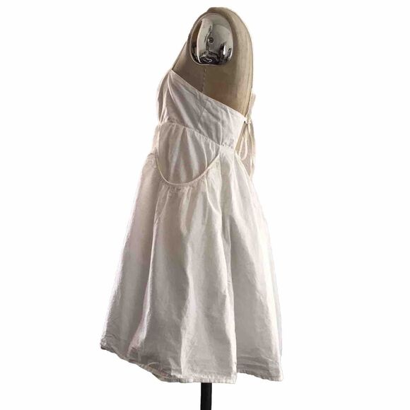 Urban Outfitters White Cotton Strappy Sleeveless A Line Flared Mini Dress - XS - Picture 3 of 9